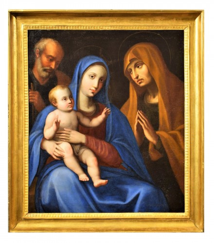 Holy Family with Saint Anna, Workshop of G.B. Salvi 17th 